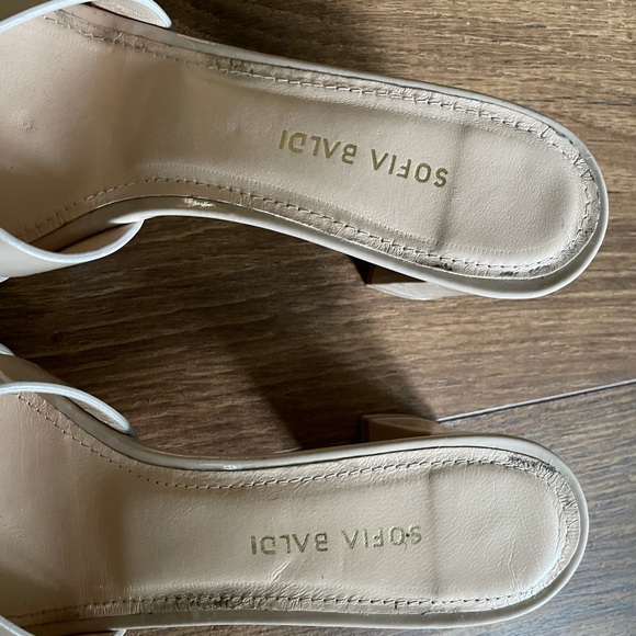 Beige short heel mule Sofia Baldi - Picture 5 of 10